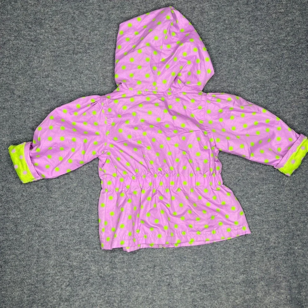 Strawberry Shortcake Rain Jacket Windbreaker Purple Green Polka Dot Infants 12M